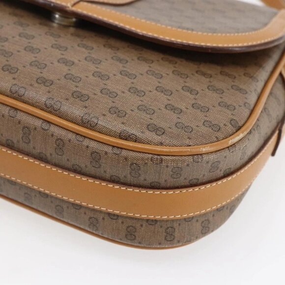 GUCCI Micro GG Supreme Web Sherry Line Bag PVC Beige 001 115 0914 Auth BA7111 - Picture 4 of 16